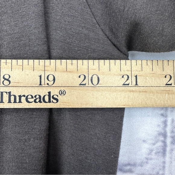 Bryn Walker Bamboo Organic Cotton Medium Faux Wrap Tunic Dress Gray Lagenlook - Picture 9 of 11